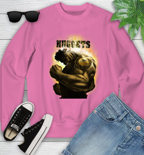 Denver Nuggets NBA Basketball Hulk Marvel Avengers Sports Youth Sweatshirt 6