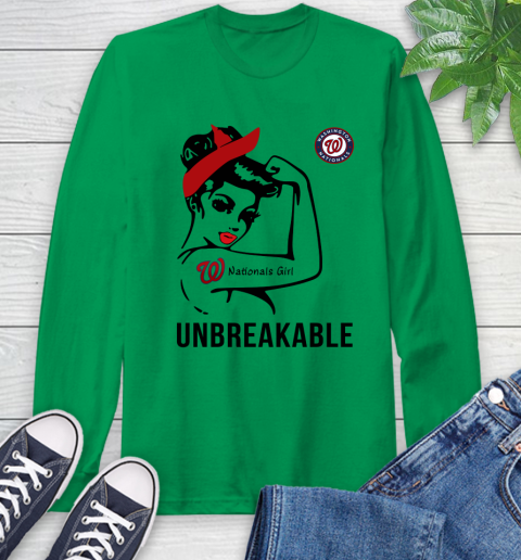 WASHINGTON NATIONALS MLB Toronto Blue Jays Girl Unbreakable Baseball Sports Long Sleeve T-Shirt 5