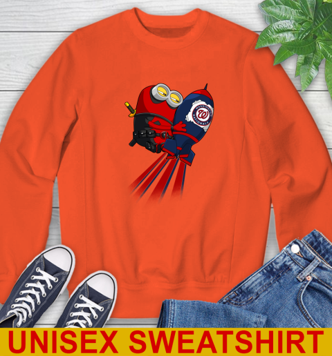 MLB Baseball Washington Nationals Deadpool Minion Marvel Shirt Sweatshirt 3