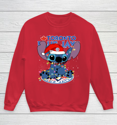 Toronto Blue Jays MLB noel stitch Baseball Christmas Youth Sweatshirt 4