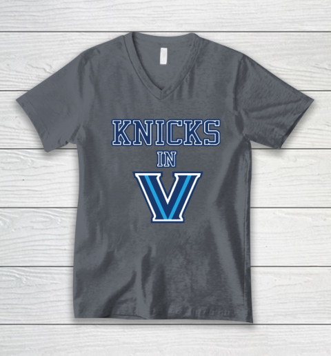 New York Knicks In V Villanova Wildcats V-Neck T-Shirt 3