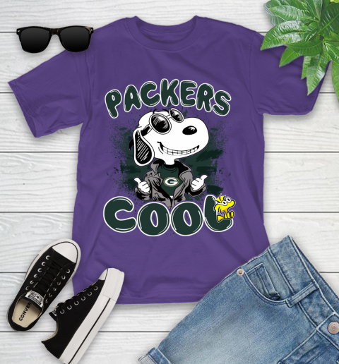 NFL Football Green Bay Packers Cool Snoopy Shirt Youth T-Shirt 3