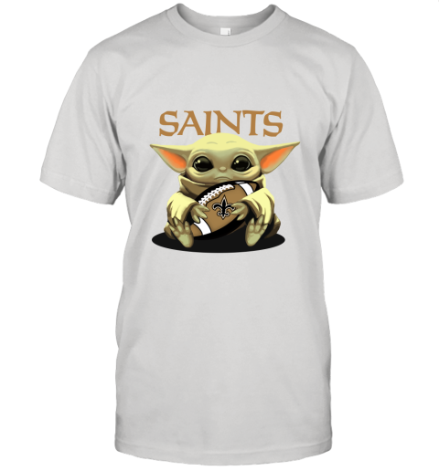 Baby Yoda Loves The New Orleans Saints Star Wars NFL Unisex Jersey Tee