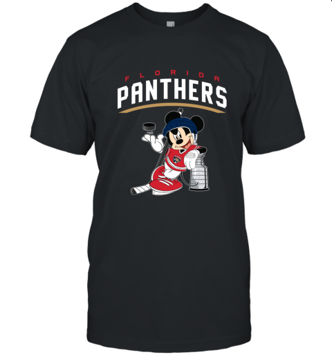 Mickey Florida Panthers With The Stanley Cup Hockey NHL Unisex Jersey Tee