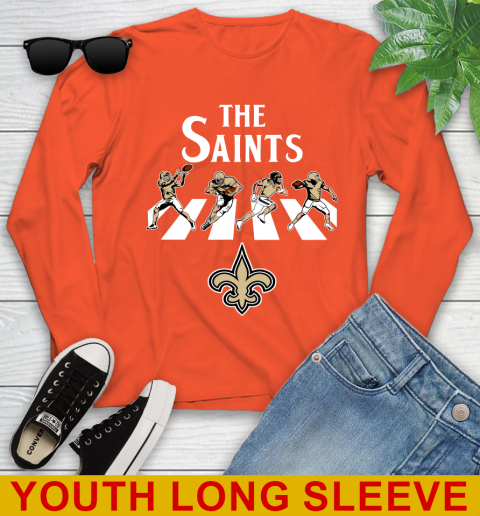 NFL Football New Orleans Saints The Beatles Rock Band Shirt Youth Long Sleeve 3