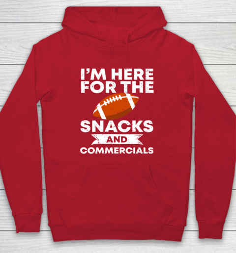 Snacks And Commercials Funny Football Bowl Hoodie 6