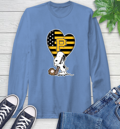Pittsburgh Pirates MLB Baseball The Peanuts Movie Adorable Snoopy Long Sleeve T-Shirt 11