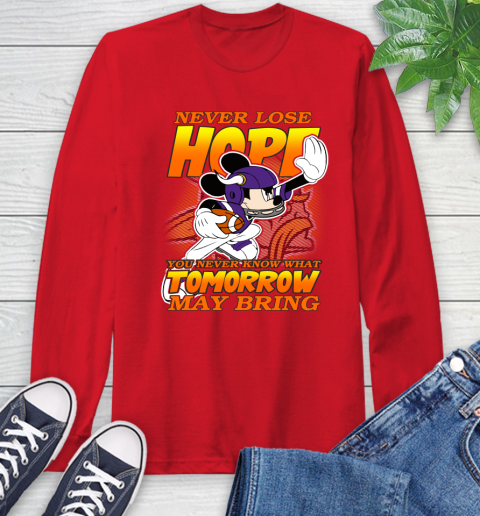 Minnesota Vikings NFL Football Mickey Disney Never Lose Hope Long Sleeve T-Shirt 11