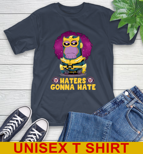 MLB Baseball Washington Nationals Haters Gonna Hate Thanos Minion Marvel Shirt T-Shirt - Image 5