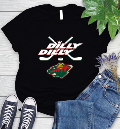 NHL Minnesota Wild Dilly Dilly Hockey Sports Women's T-Shirt 2