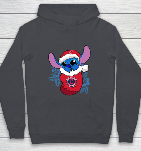Cleveland Indians Christmas Stitch In The Sock Funny Disney MLB Youth Hoodie 7