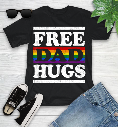 Nurse Shirt Vintage Free dad hugs rainbow Love LGBT Gay lesbian pride T Shirt Youth T-Shirt