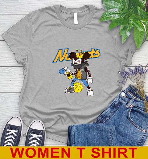 Denver Nuggets NBA Basketball Mickey Peace Sign Sports Women's T-Shirt 5