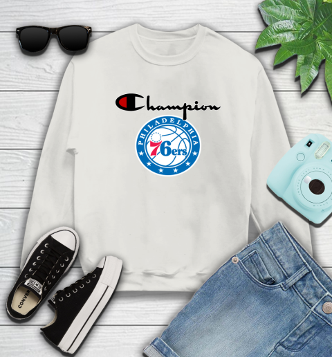 NBA Basketball Philadelphia 76ers Champion Shirt Sweatshirt 9