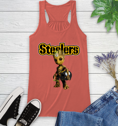Pittsburgh Steelers NFL Football Groot Marvel Guardians Of The Galaxy Racerback Tank 4