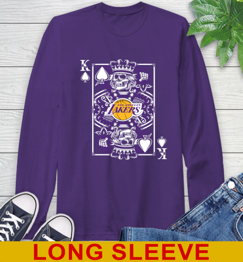 Los Angeles Lakers NBA Basketball The King Of Spades Death Cards Shirt Long Sleeve T-Shirt 5