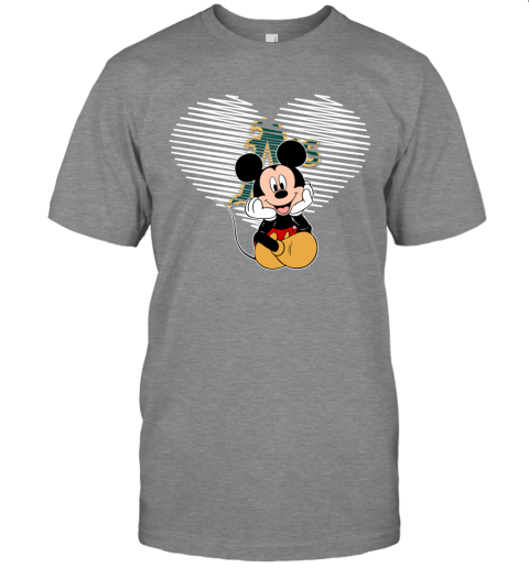 MLB Oakland Athletics The Heart Mickey Mouse Disney Baseball T Shirt_000 Youth  Sweatshirt