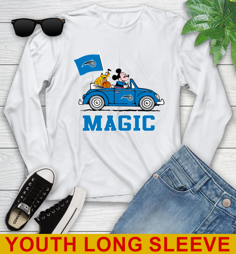 NBA Basketball Orlando Magic Pluto Mickey Driving Disney Shirt Youth Long Sleeve