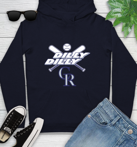 MLB Colorado Rockies Dilly Dilly Baseball Sports Youth Hoodie 4