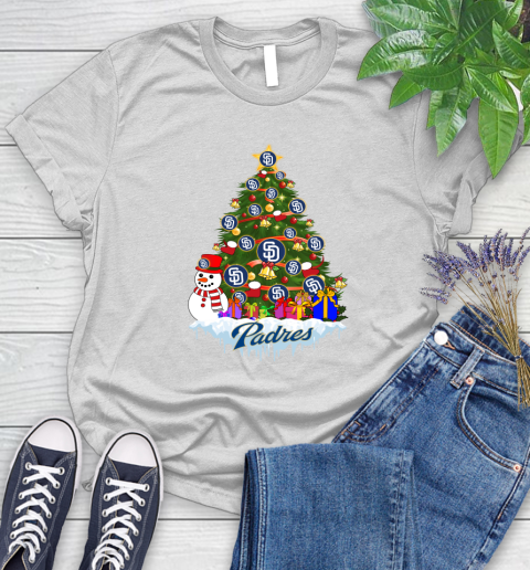 San Diego Padres Merry Christmas MLB Baseball Sports Women's T-Shirt
