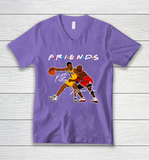 Michael Jordan And Kobe Bryant Friends Signatures V-Neck T-Shirt 8