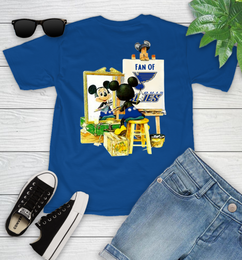 NHL Hockey St.Louis Blues Mickey Drawing Shirt 103