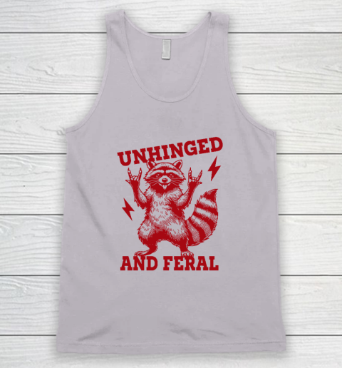 Unhinged And Feral Raccoon Tank Top 2