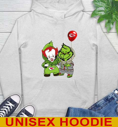 Kansas City Chiefs Baby Pennywise Grinch Christmas NFL Football Hoodie