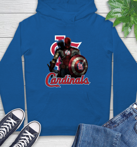 MLB Captain America Thor Spider Man Hawkeye Avengers Endgame Baseball St.Louis Cardinals Hoodie 9
