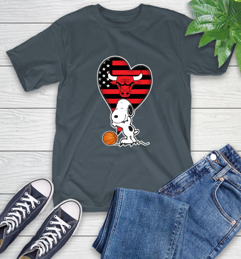 Chicago Bulls NBA Basketball The Peanuts Movie Adorable Snoopy T-Shirt 9