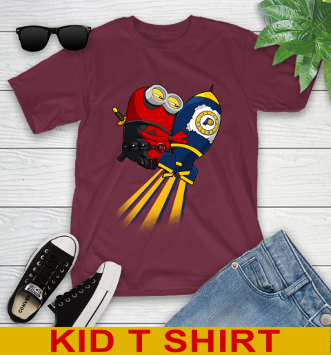 NBA Basketball Indiana Pacers Deadpool Minion Marvel Shirt Youth T-Shirt 5