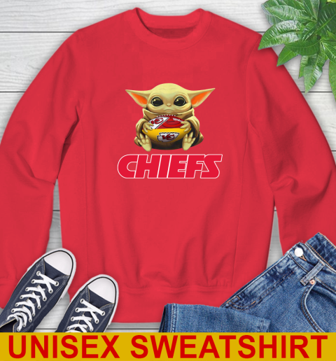 NFL Football Kansas City Chiefs Baby Yoda Star Wars Shirt Sweatshirt 10