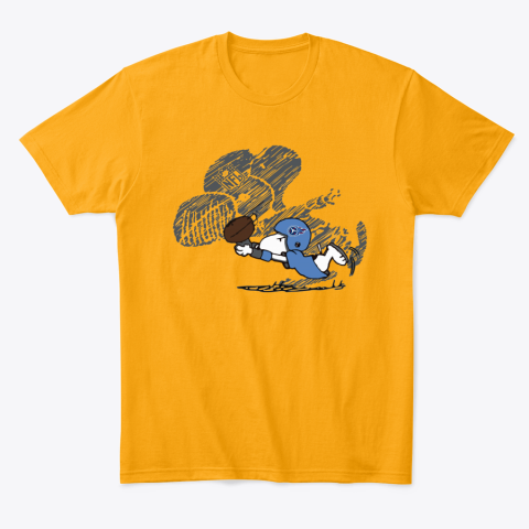 Tennessee Titans Snoopy Plays The Football Game yuwj tennessee titans snoopy plays the football game classic t shirt 2 front gold