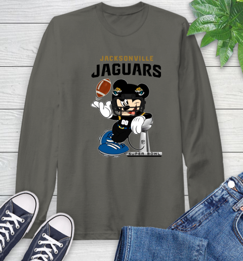 NFL Jacksonville Jaguars Mickey Mouse Disney Super Bowl Football T Shirt Long Sleeve T-Shirt 8