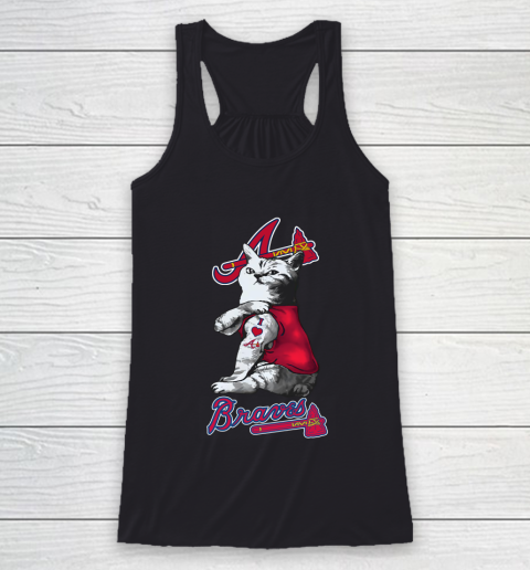 MLB Baseball My Cat Loves Atlanta Braves Racerback Tank