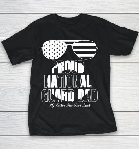 Veteran Shirt Proud National Guard Dad My Father Has Your Back Youth T-Shirt