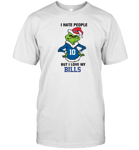 I Hate People But I Love My Buffalo Bills Grinch T-Shirt