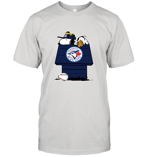 Toronto BLue Jays Snoopy And Woodstock Resting Together MLB Unisex Jersey Tee