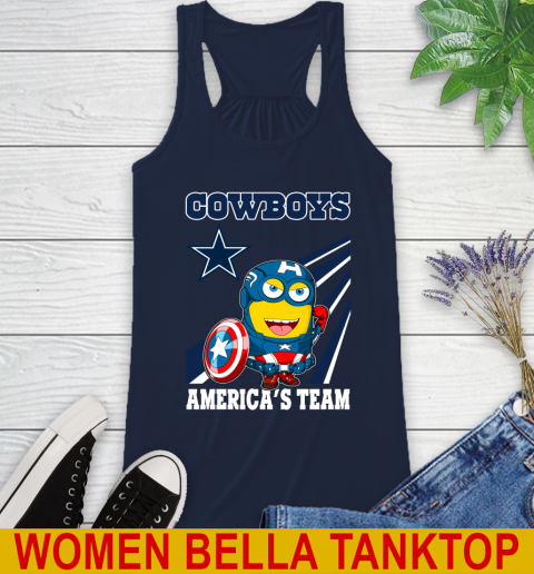 NFL Football Dallas Cowboys Captain America Marvel Avengers Minion Shirt Racerback Tank 9