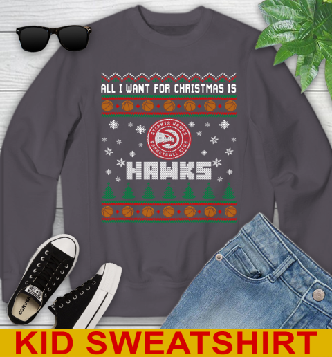 NBA All I Want For Christmas Is Atlanta Hawks Basketball Sports 113