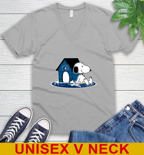 NBA Basketball Minnesota Timberwolves Snoopy The Peanuts Movie Shirt V-Neck T-Shirt 4