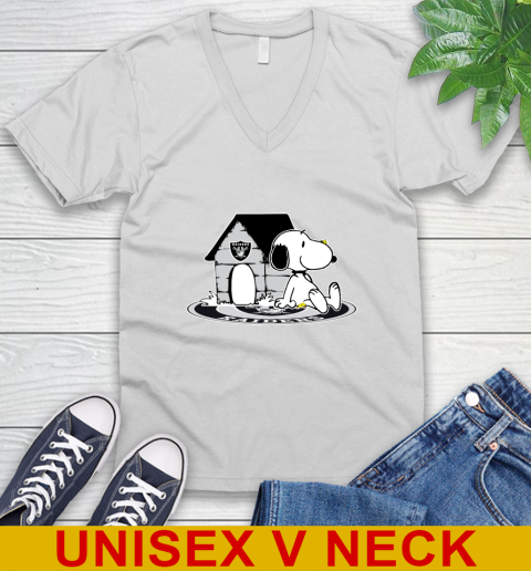 NFL Football Oakland Raiders Snoopy The Peanuts Movie Shirt V-Neck T-Shirt