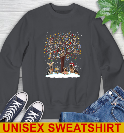 German shepherd dog pet lover light christmas tree shirt 31