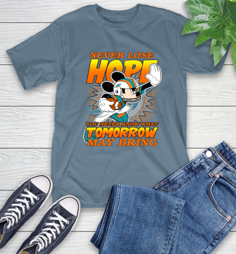 Miami Dolphins NFL Football Mickey Disney Never Lose Hope T-Shirt 8