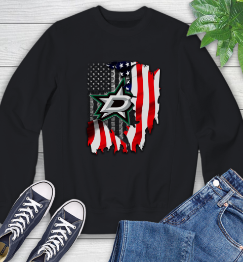 Dallas Stars NHL Hockey American Flag Sweatshirt