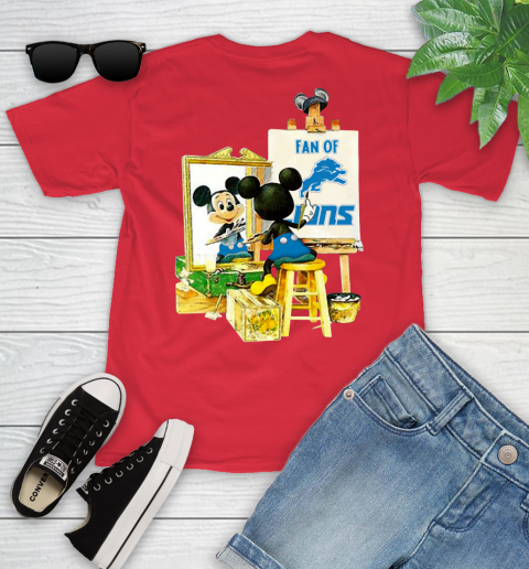 NFL Football Detroit Lions Mickey Drawing Shirt 104