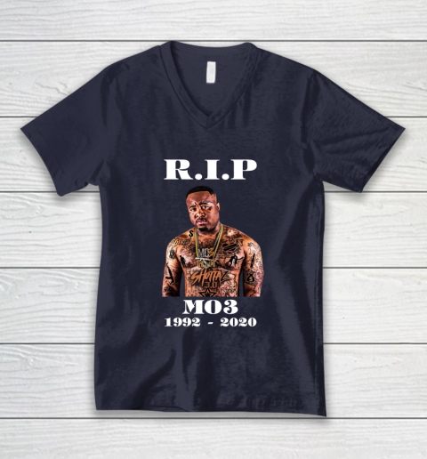 RIP MO3 1992 2020 V-Neck T-Shirt 2