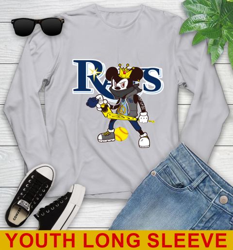 Tampa Bay Rays MLB Baseball Mickey Peace Sign Sports Youth Long Sleeve 7 Tampa Bay Rays MLB Baseball Mickey Peace Sign Sports Youth Long Sleeve - Image 7