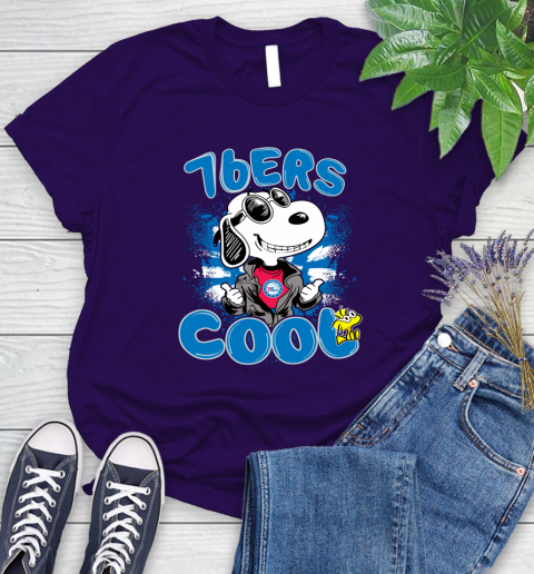 NBA Basketball Philadelphia 76ers Cool Snoopy Shirt Women's T-Shirt 4