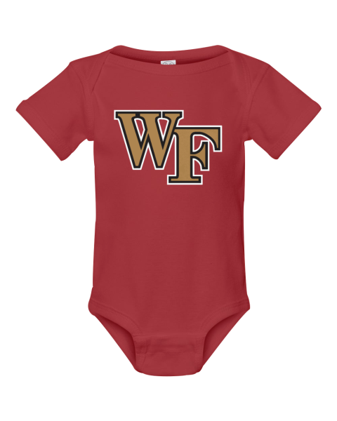 Wake Forest Demon Deacons Infant Bodysuit wzox wake forest demon deacons infant rib bodysuit 4400 105 front red
